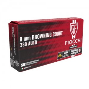 FIOCCHI 9mm Browning / 380AUTO  FMJ/95gr.