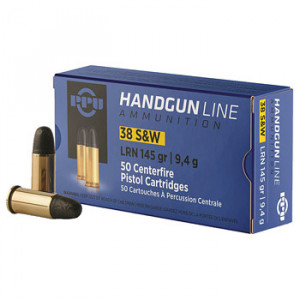 38 S&W LRN 145gr.(9,4g.) PPU