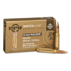 8mm MAUSER  PPU  ( MATCH FMJ BT 200gr/12,96g ) 