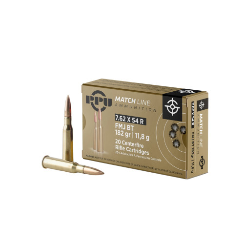 7,62x54R  PPU  ( MATCH  FMJ BT 182gr/11,8g )