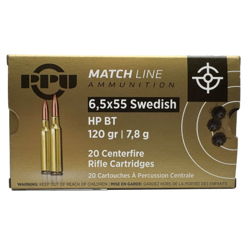 6,5x55 SE ( SWEDISH ) PPU ( MATCH HP BT 120gr/7,8g )